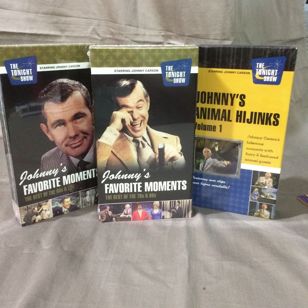 Johnny Carson Tonight Show VHS Lot of 3 Sealed Favorite Moments Animal